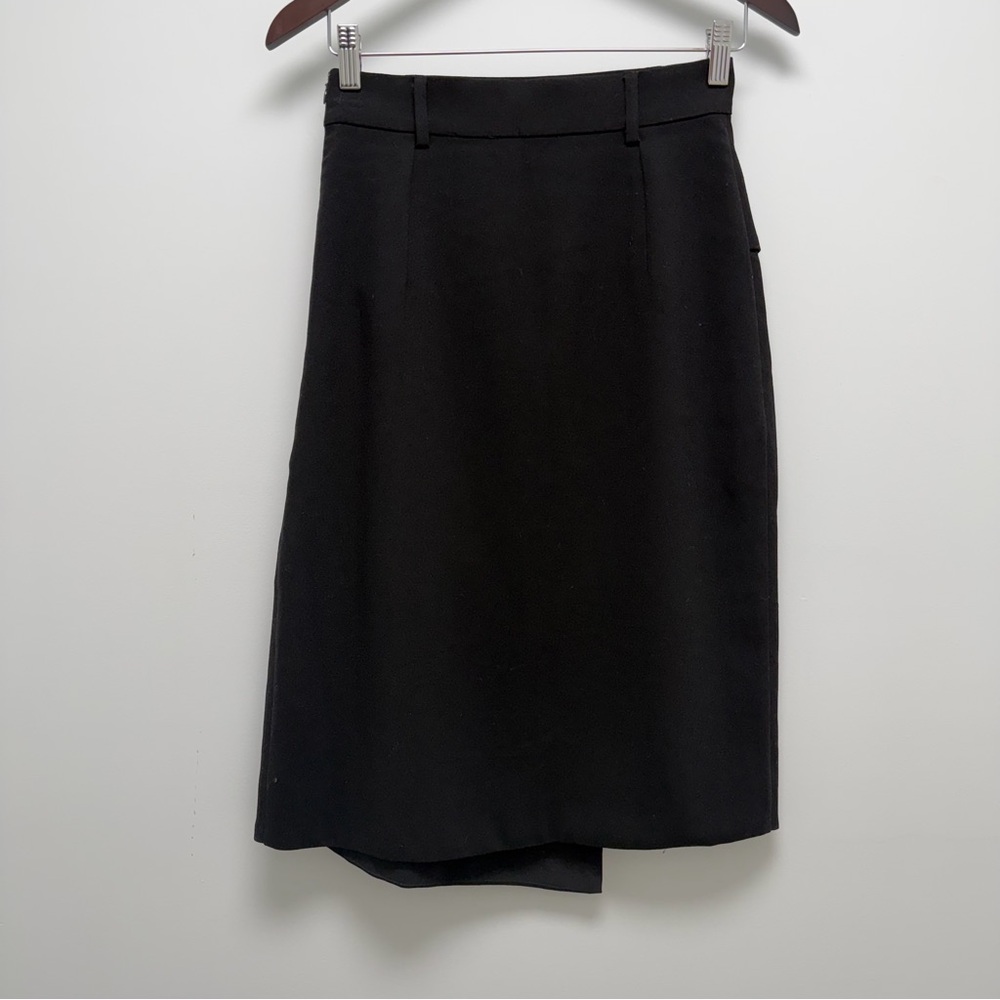 Sandro Faux Wrap Black Pencil Skirt Size 1 US Small - Picture 5 of 10